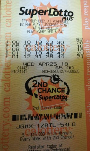 Ganador de la lotería para California SuperLotto Plus