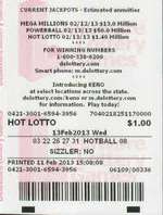 Ganador de la lotería para USA Hot Lotto