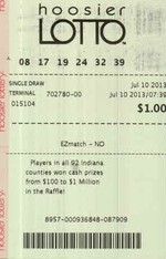 Lotto winner for Hoosier Lotto