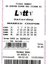 Lotto winner for Australia Saturday Lotto