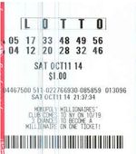 Lotto winner for USA New York Lotto