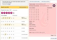 Winning Thunderball ticket in National Lottery online account