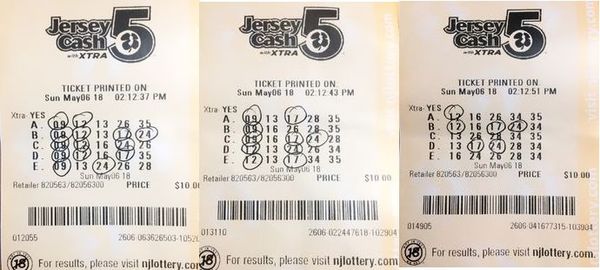 Jersey Cash 5 tickets