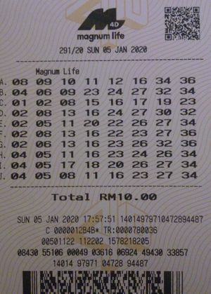 Winning Malaysia Magnum Life ticket