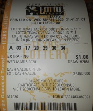 Lotto-Gewinner für Lotto Texas