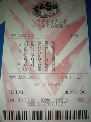 Winning Trinidad and Tobago Cash Pot ticket