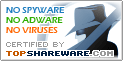 TopShareware Labs によってテストされたウイルスは無料
