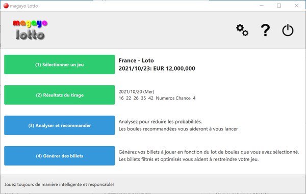 Le logiciel magayo Lotto